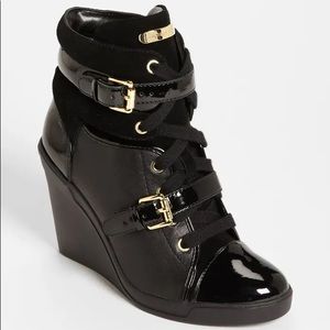 Michael Kors Skid Wedge Sneaker Booties - size 7.5